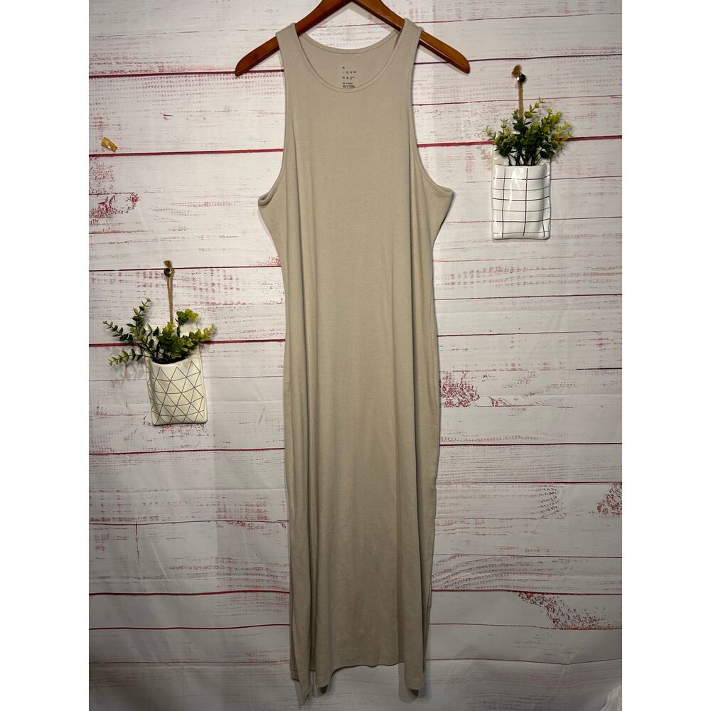 A New Day Beige Ribbed Tank Dress Size XXL